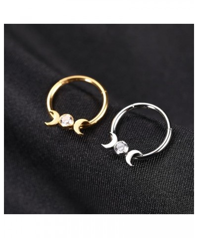 18G 16G Septum Daith Jewelry Triple Stacked Septum Nose Rings Surgical Steel Daith Conch Helix Cartilage Lobe Piercing Jewelr...