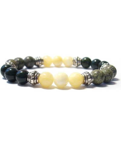 CLEANSING & DETOXIFICATION 8mm Crystal Gemstone Intention Bracelet - Bloodstone, Calcite, & Serpentine 9.0 Inches $13.27 Brac...