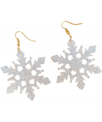 Snowflake Earrings for Women,Silver Snowflake Dangle Earrings,Hypoallergenic Earrings Christmas Jewelry for Women Style_3 $8....