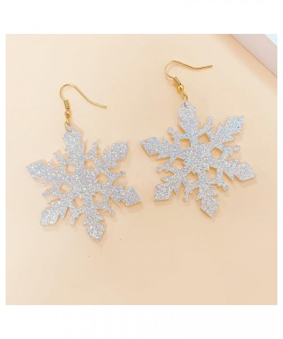 Snowflake Earrings for Women,Silver Snowflake Dangle Earrings,Hypoallergenic Earrings Christmas Jewelry for Women Style_3 $8....