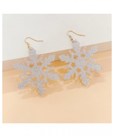 Snowflake Earrings for Women,Silver Snowflake Dangle Earrings,Hypoallergenic Earrings Christmas Jewelry for Women Style_3 $8....