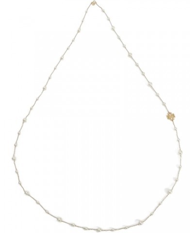 86973 Britten Rolled Brass Pearl Women's Long Statement Necklace $44.04 Necklaces