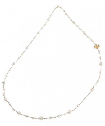 86973 Britten Rolled Brass Pearl Women's Long Statement Necklace $44.04 Necklaces