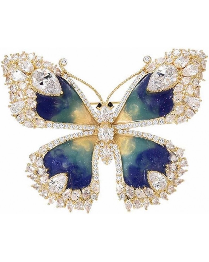 Butterfly Brooch for women Crystal Anti-Light Autumn and Winter Clothing Accessories pin Jewelry Gift Style3-Butterfly $19.14...