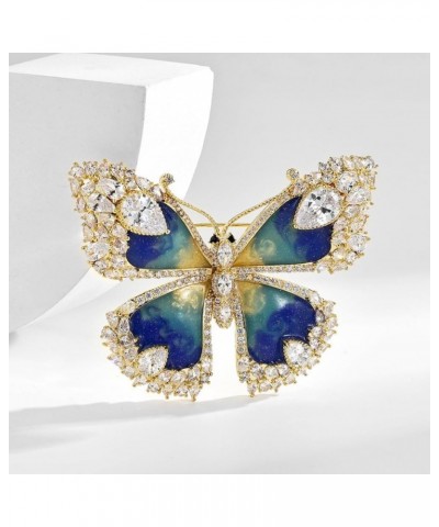 Butterfly Brooch for women Crystal Anti-Light Autumn and Winter Clothing Accessories pin Jewelry Gift Style3-Butterfly $19.14...