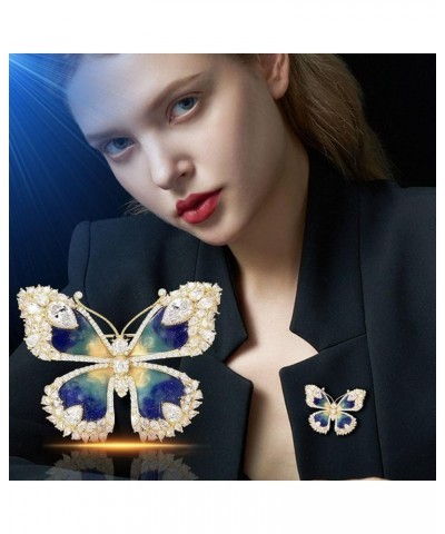 Butterfly Brooch for women Crystal Anti-Light Autumn and Winter Clothing Accessories pin Jewelry Gift Style3-Butterfly $19.14...