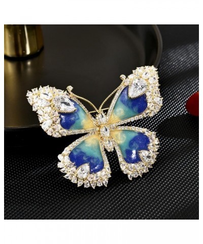 Butterfly Brooch for women Crystal Anti-Light Autumn and Winter Clothing Accessories pin Jewelry Gift Style3-Butterfly $19.14...