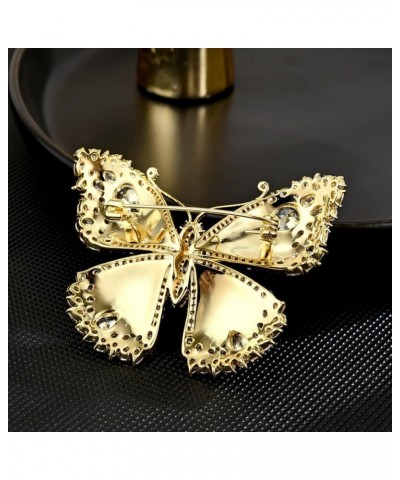 Butterfly Brooch for women Crystal Anti-Light Autumn and Winter Clothing Accessories pin Jewelry Gift Style3-Butterfly $19.14...