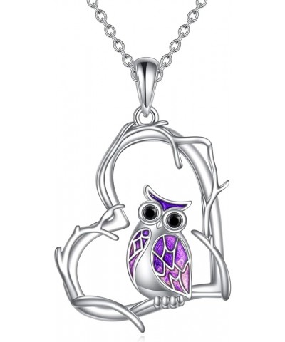 Owl Necklace Sterling Silver I Love You Forever Heart Owl Gifts for Women Girls Owl Necklace $16.56 Necklaces