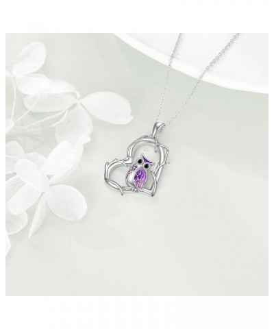 Owl Necklace Sterling Silver I Love You Forever Heart Owl Gifts for Women Girls Owl Necklace $16.56 Necklaces