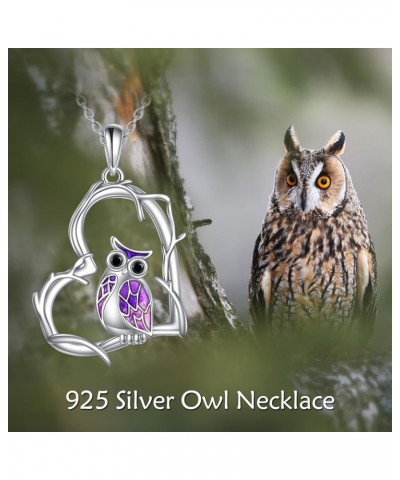 Owl Necklace Sterling Silver I Love You Forever Heart Owl Gifts for Women Girls Owl Necklace $16.56 Necklaces