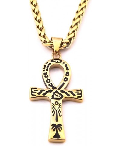 Ankh Egypt Necklace 18K Gold Plated Stainless Steel Pendant Egyptian Jewelry Life Symbol Amulet Accessory Meaningful Gift For...