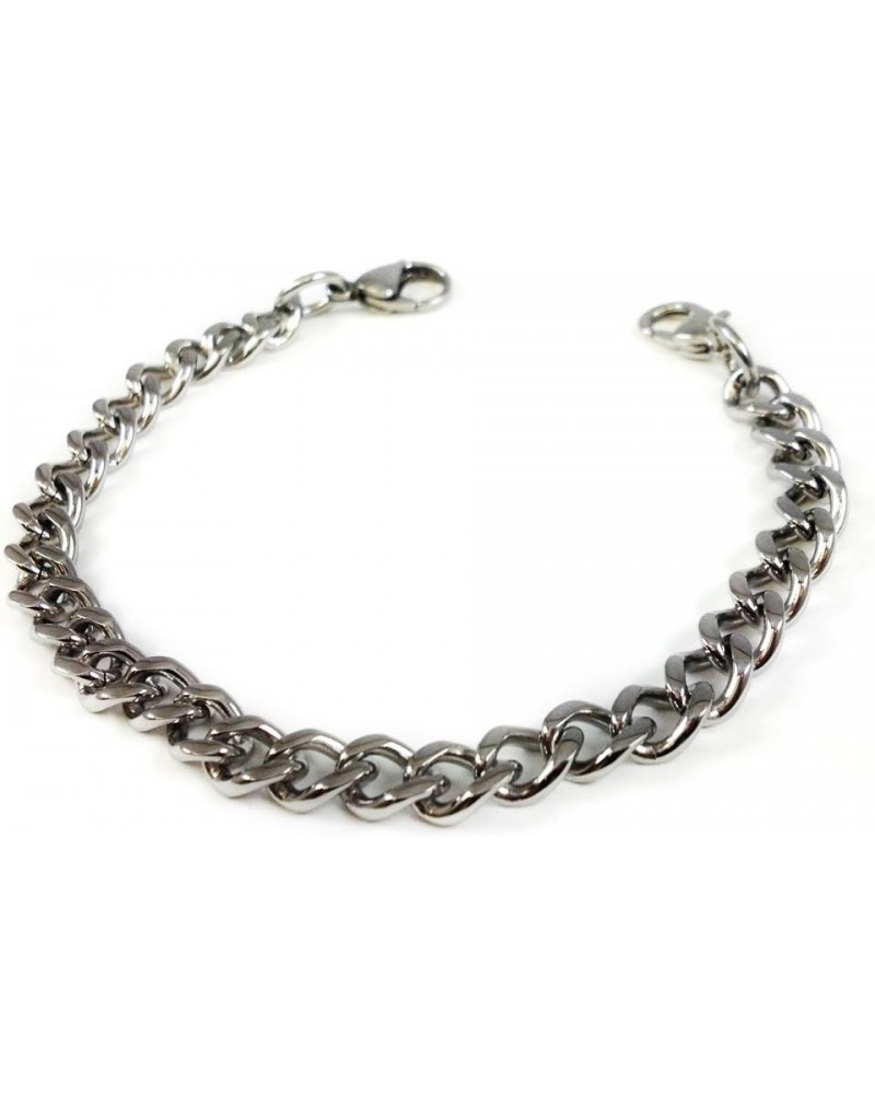 Interchangeable Medical Bracelet Strand, Stainless Steel Curb Chain Strand Size: 7.25in / 18.41cm $10.07 Bracelets