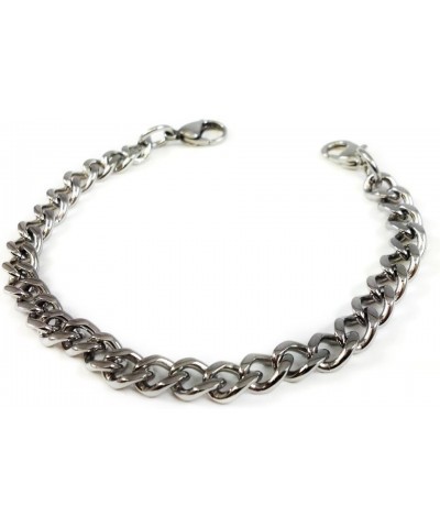 Interchangeable Medical Bracelet Strand, Stainless Steel Curb Chain Strand Size: 7.25in / 18.41cm $10.07 Bracelets