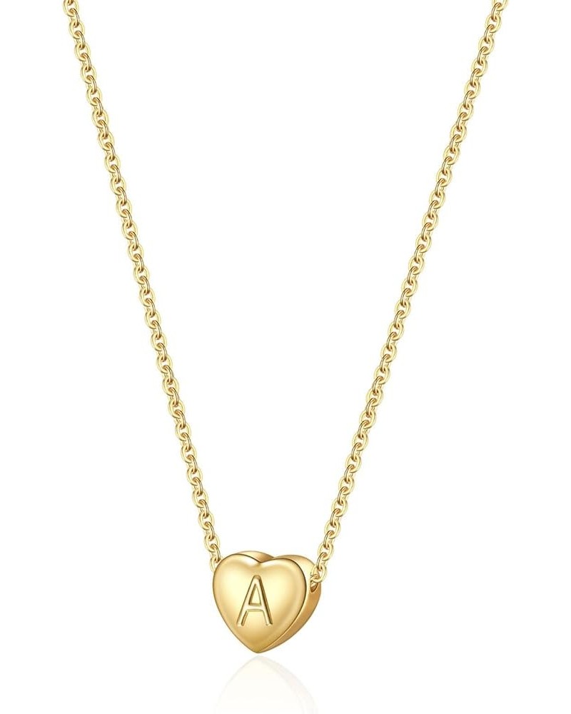 Initial Heart Necklace for Girl Tiny Dainty Gold Plated Letters Heart Choker Necklaces for Women Gifts for Girls Valentine's ...