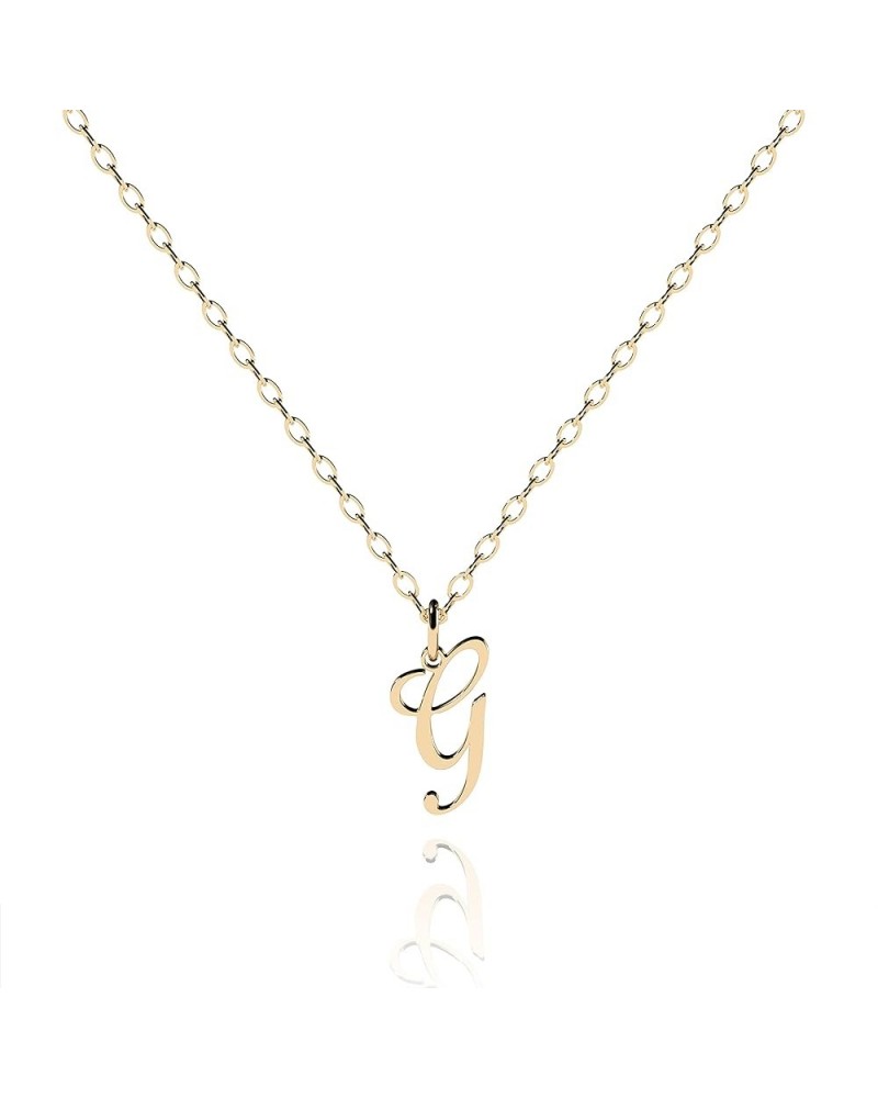 A-Z Letter Pendant Necklace for Women 14k Gold/Rose Gold Plated or 925 Sterling Silver Cute Pretty Dainty Girls Women's Capit...