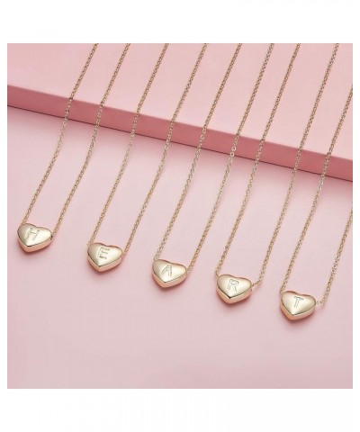 Initial Heart Necklace for Girl Tiny Dainty Gold Plated Letters Heart Choker Necklaces for Women Gifts for Girls Valentine's ...