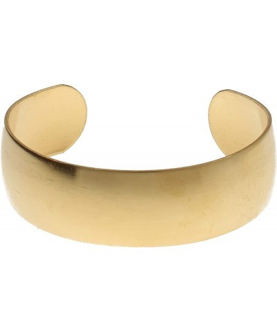 Bracelet Cuff – Made of Raw Brass – Adjustable, Open Bangle for Men and Women - Flat Style 0.75-Inch Wide – Minimalist Design...