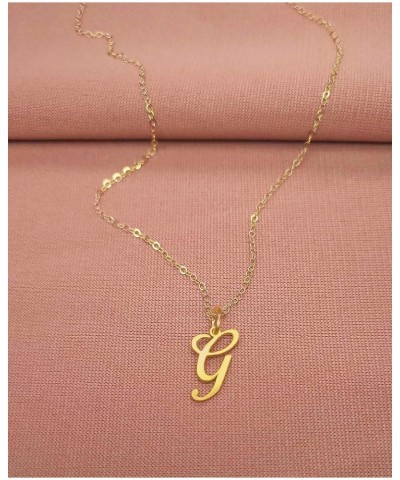 A-Z Letter Pendant Necklace for Women 14k Gold/Rose Gold Plated or 925 Sterling Silver Cute Pretty Dainty Girls Women's Capit...