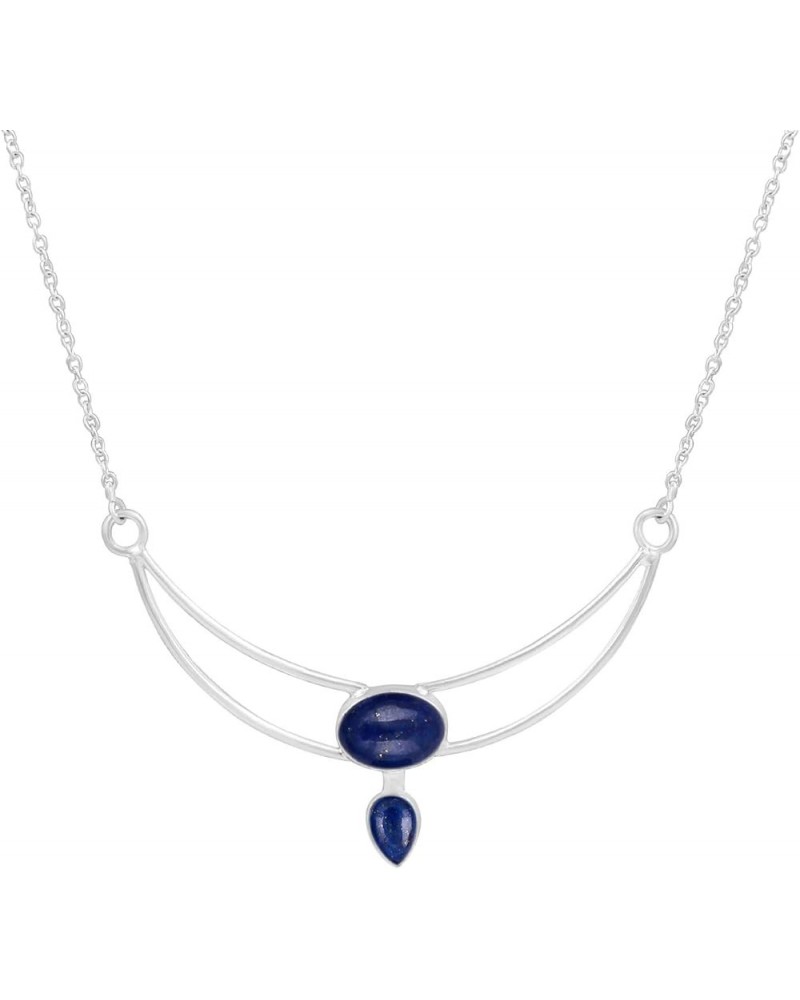 Genuine Gemstone Handmade Necklace Jewelry Lapis Lazuli $11.39 Necklaces