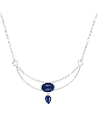 Genuine Gemstone Handmade Necklace Jewelry Lapis Lazuli $11.39 Necklaces