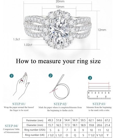 Moissanite Solitaire Engagement Ring for Women,D Color VVS1 Lab Created Simulated Diamond Wedding Band S925 Sterling Silver w...