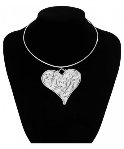 Love Heart Pendant Necklaces Big Heart Choker Collar Fashion Punk Cool Y2k Large Heart For Women Girls Valentine's Day Jewelr...