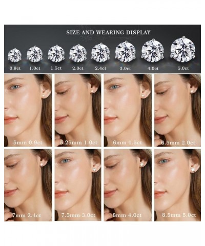 STUNNING FLAME" 18K Gold Plated Silver Brilliant Cut Simulated Diamond Cubic Zirconia Stud Earrings 4.0 carats 14k Gold Post ...