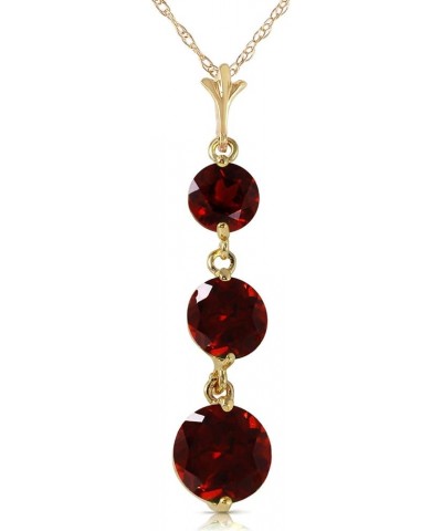 14K Yellow, White, Rose Gold Natural Garnet Drop Pendant Necklace Yellow Gold 24.0 Inches $102.22 Necklaces