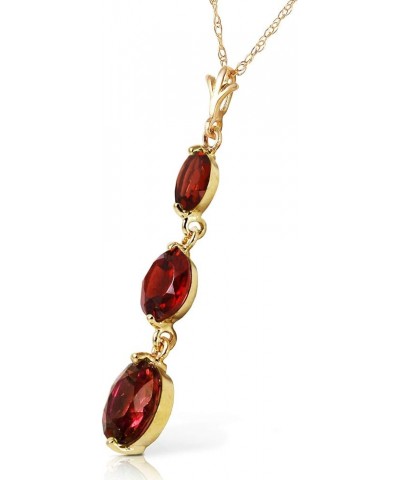 14K Yellow, White, Rose Gold Natural Garnet Drop Pendant Necklace Yellow Gold 24.0 Inches $102.22 Necklaces