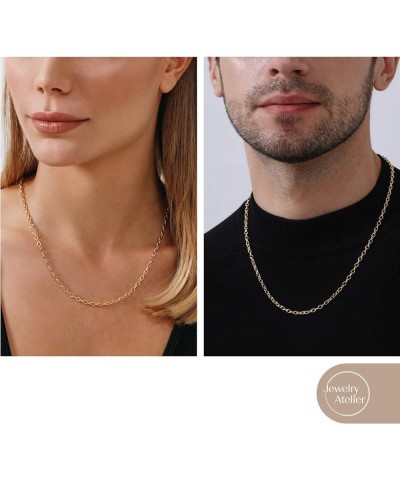 Gold Chain Necklace Collection for Women and Men - Box, Clip & Cable 22 Inches Cable (3.6mm) $16.40 Necklaces