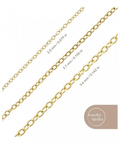 Gold Chain Necklace Collection for Women and Men - Box, Clip & Cable 22 Inches Cable (3.6mm) $16.40 Necklaces