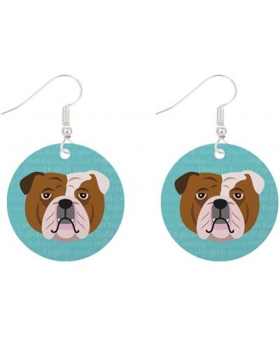 Dog Breed Design Surgical Steel Fishhook Earrings English Bulldog $10.39 Earrings