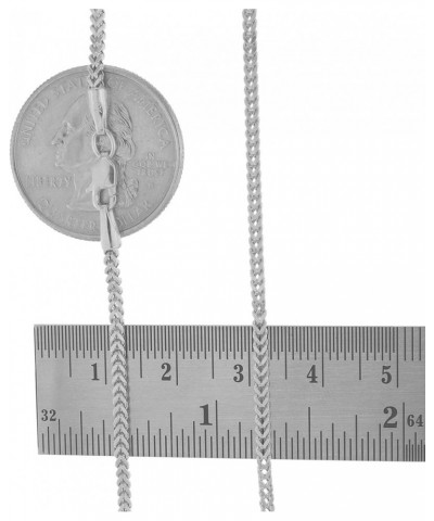 10k White Gold 2mm Franco Chain Box Square Wheat Pendant Necklace, Mens Womens Jewelry 16" 18" 20" 22" 24" 26 18 $99.71 Neckl...