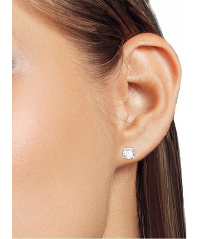 Diamond Stud Earring | 0.25 Carat - 1 Carat IGI Certified Lab Grown Diamond | 14K Gold | Flora Four Prong Lab Diamond Stud Ea...