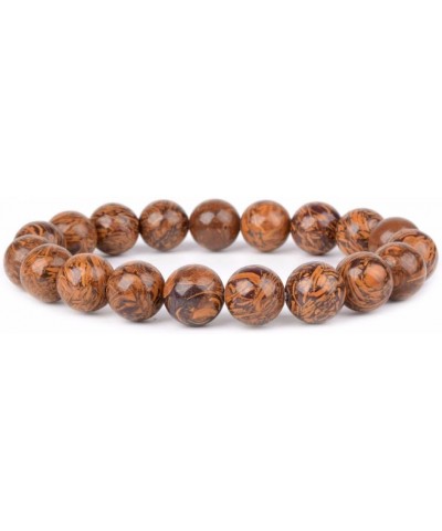 Gem Semi Precious Gemstone 10mm Round Beads Stretch Bracelet 7 Inch Unisex Tiger Skin Jasper $14.74 Bracelets