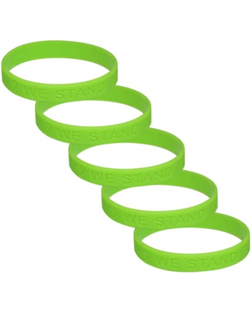 Lime Green Ribbon Silicone Awareness Bracelet 5 $8.00 Bracelets