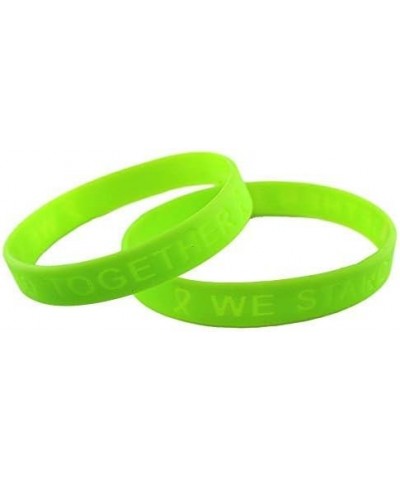 Lime Green Ribbon Silicone Awareness Bracelet 5 $8.00 Bracelets