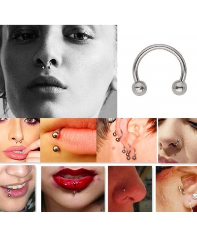 16pcs Fake Nose Rings Hoop Stainless Steel Faux Fake Lip Ear Nose Septum Ring Non-Pierced Clip On Nose Hoop Rings $6.71 Body ...