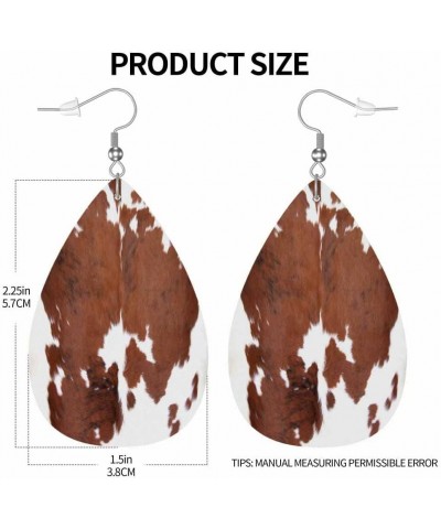 Leather Earrings for Women Teardrop Double-Sided Dangle Lightweight Girls Leaf Earrings Military Camouflage 1 $7.19 Earrings