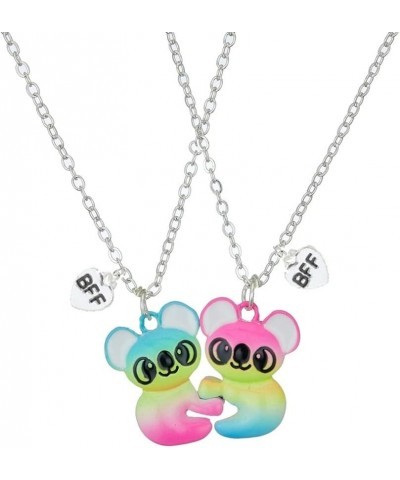 2Pcs Cute Magnetic Koala Panda Pendant Necklace Colored Half Set Necklace BFF Friendship Best Jewelry Gifts for Women Girls $...