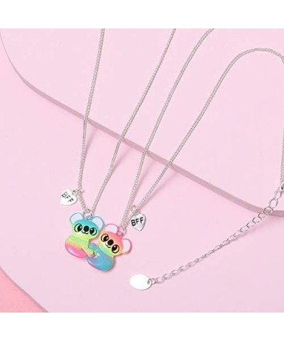 2Pcs Cute Magnetic Koala Panda Pendant Necklace Colored Half Set Necklace BFF Friendship Best Jewelry Gifts for Women Girls $...