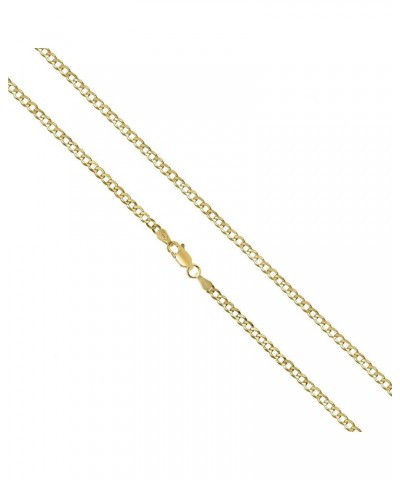 2MM 18K Gold Chain for Men & Women with Strong Curb Link | Fine Curb Chain Necklace from Size 16-30 inches 18 Inches 2MM $115...