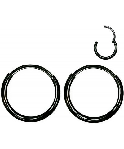 316L Surgical Steel Endless Hoop Earrings Nose Rings Hinged Segment Rings Cartilage Earrings Hoop Septum Rings Daith Helix Ro...