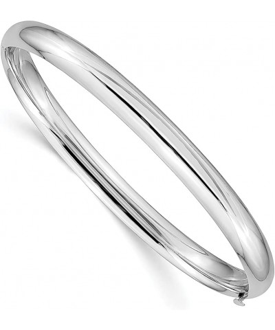 14k White Gold 6.00mm Hinged Bangle Bracelet Fine Jewelry For Women Gifts For Her $264.78 Bracelets