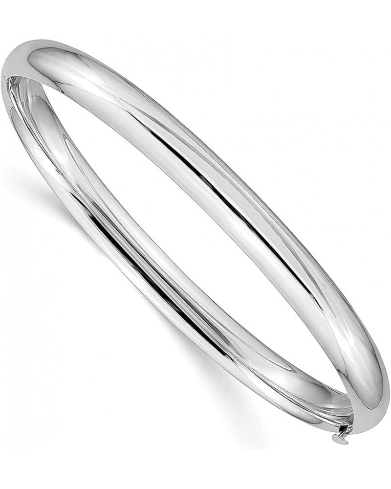 14k White Gold 6.00mm Hinged Bangle Bracelet Fine Jewelry For Women Gifts For Her $264.78 Bracelets