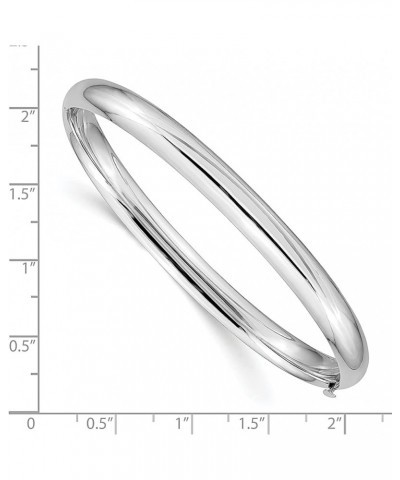 14k White Gold 6.00mm Hinged Bangle Bracelet Fine Jewelry For Women Gifts For Her $264.78 Bracelets