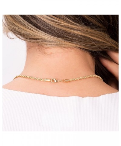 18K Gold Plated Rope Chain Necklace - Made In Brazil 3 Milimeter 24 Inches $12.90 Necklaces