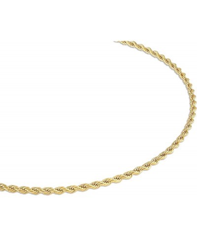 18K Gold Plated Rope Chain Necklace - Made In Brazil 3 Milimeter 24 Inches $12.90 Necklaces