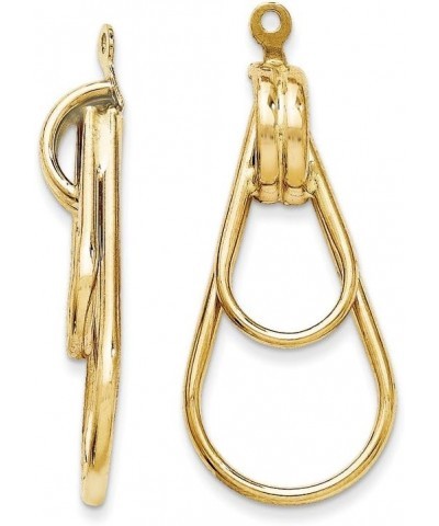 14k Yellow Gold Polished Double Teardrop Earring Jackets $66.50 Earrings